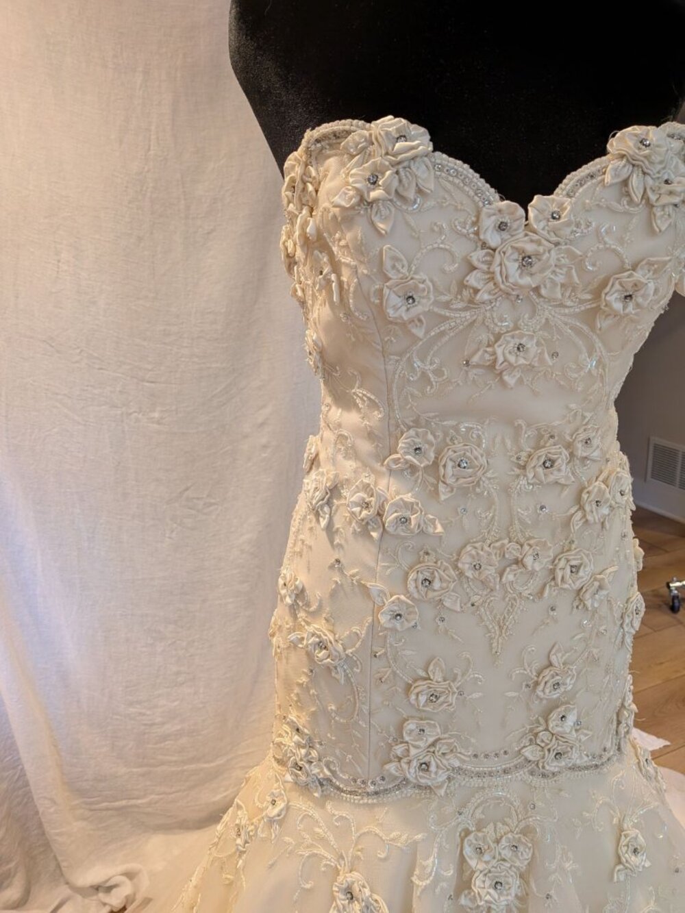 Lazaro 3002 hand-beaded wedding dress